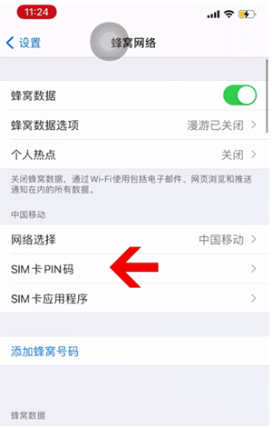 海林苹果14维修网分享如何给iPhone14的SIM卡设置密码 