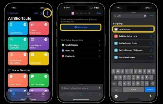 海林苹果14锁屏维修店分享iPhone14升级iOS16.4后如何创建锁屏快捷方式 